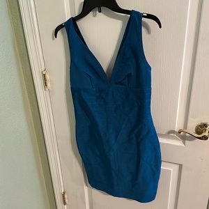 Turquoise bandage dress